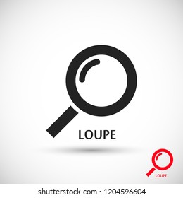 Magnifier with a man  vector icon