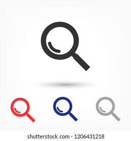 Magnifier with a man  vector icon