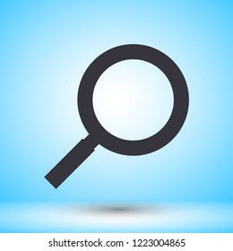 Magnifier with a man  vector icon