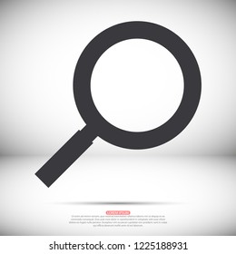 Magnifier with a man  vector icon