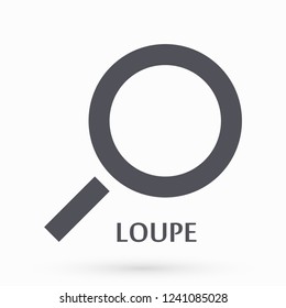 Magnifier with a man  vector icon