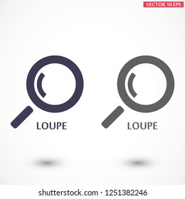 Magnifier with a man  vector icon