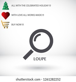Magnifier with a man  vector icon