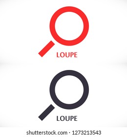 Magnifier with a man  vector icon