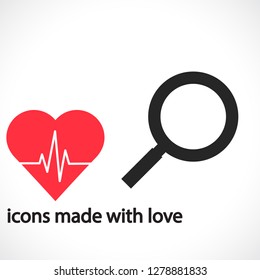Magnifier with a man  vector icon