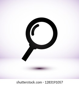 Magnifier with a man  vector icon