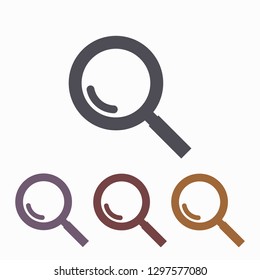 Magnifier with a man  vector icon