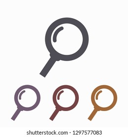 Magnifier with a man  vector icon