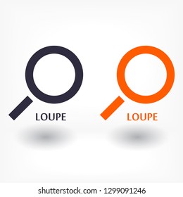 Magnifier with a man  vector icon
