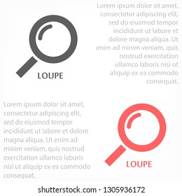 Magnifier with a man  vector icon