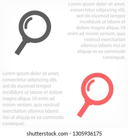 Magnifier with a man  vector icon