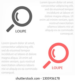 Magnifier with a man  vector icon