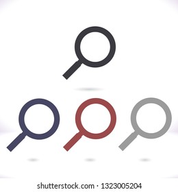 Magnifier with a man  vector icon