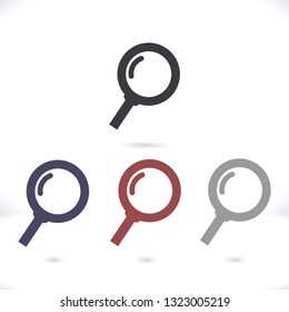 Magnifier with a man  vector icon