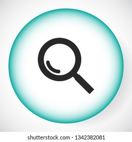 Magnifier with a man  vector icon