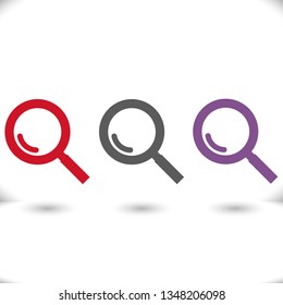Magnifier with a man  vector icon