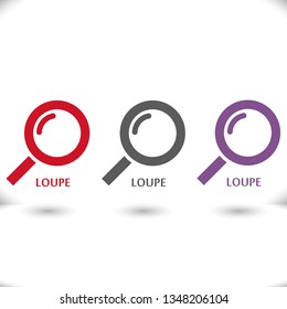 Magnifier with a man  vector icon