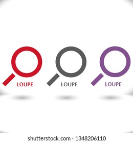 Magnifier with a man  vector icon