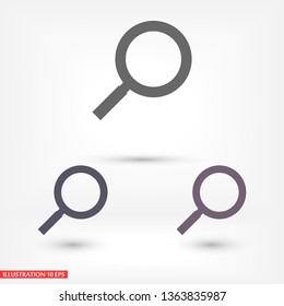Magnifier with a man  vector icon