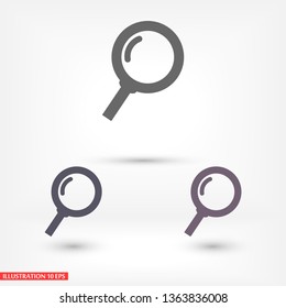 Magnifier with a man  vector icon