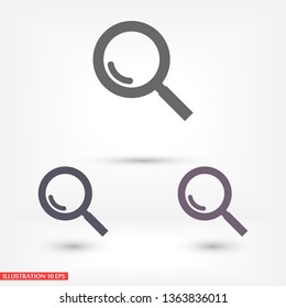Magnifier with a man  vector icon
