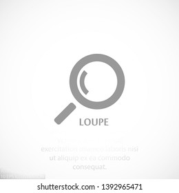 Magnifier with a man  vector icon , lorem ipsum Flat design