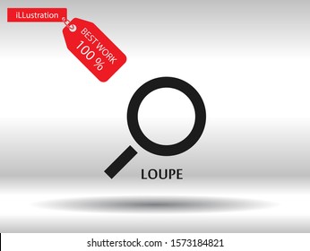 Magnifier with a man vector icon , lorem ipsum Flat design