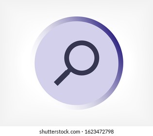 Magnifier with a man vector icon , lorem ipsum Flat design