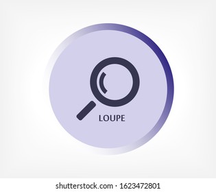 Magnifier with a man vector icon , lorem ipsum Flat design