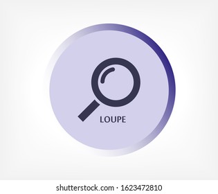 Magnifier with a man vector icon , lorem ipsum Flat design