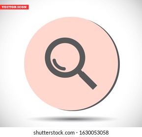 Magnifier with a man vector icon , lorem ipsum Flat design