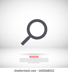 Magnifier with a man vector icon , lorem ipsum Flat design