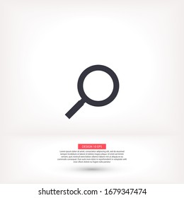Magnifier with a man vector icon , lorem ipsum Flat design