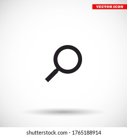 Magnifier with a man vector icon , lorem ipsum Flat design