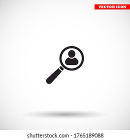Ampliador con icono de vector man , lorem ipsum Diseño plano