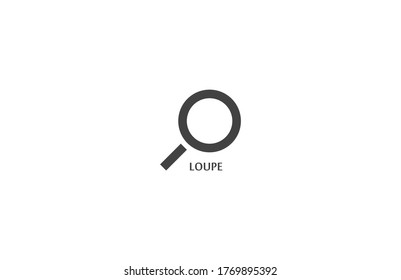Magnifier with a man vector icon , lorem ipsum Flat design
