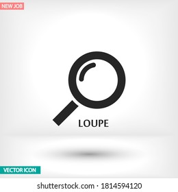 Magnifier with a man vector icon , lorem ipsum Flat design