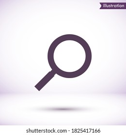 Magnifier with a man vector icon , lorem ipsum Flat design