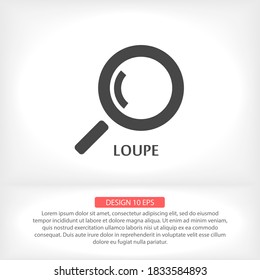 Ampliador con icono de vector man , lorem ipsum Diseño plano