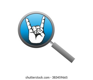 magnifier metal image icon vector