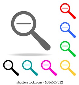 magnifier minus icons. Elements of human web colored icons. Premium quality graphic design icon. Simple icon for websites, web design, mobile app, info graphics on white background