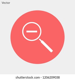 magnifier minus vector icon eps 10