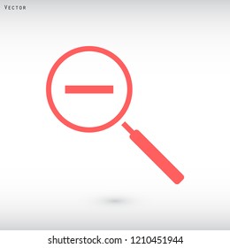 magnifier minus vector icon eps 10