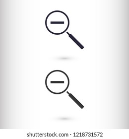 magnifier minus vector icon eps 10