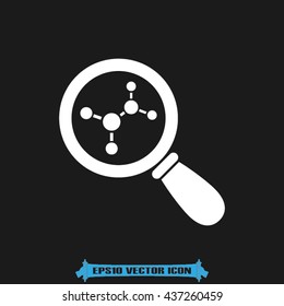 Magnifier and molecule icon vector illustration eps10.