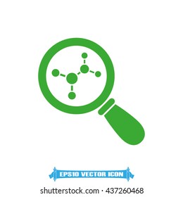 Magnifier and molecule icon vector illustration eps10.