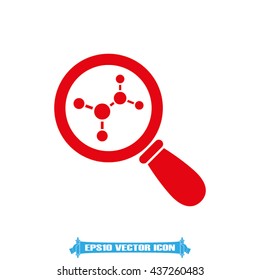Magnifier and molecule icon vector illustration eps10.