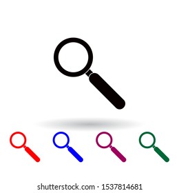 magnifier multi color icon. Elements of university life set. Simple icon for websites, web design, mobile app, info graphics