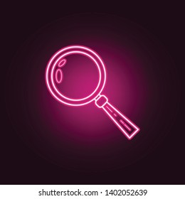 magnifier neon icon. Elements of Navigation set. Simple icon for websites, web design, mobile app, info graphics
