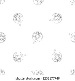 Magnifier on earth pattern seamless vector repeat geometric for any web design